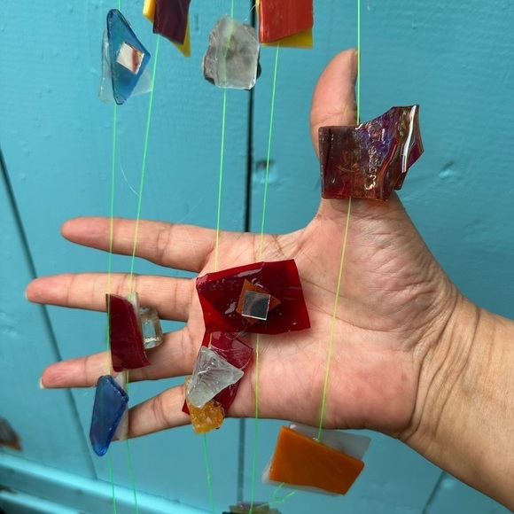 Hanging wall decor OOAK Assemblage Art Handmade Mosaic Indoor/Outdoor - Picture 11 of 15